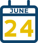 June 24 Calendar Icon