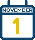 November 1 Calendar Icon